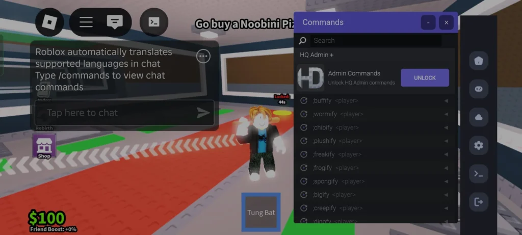 Steal a Brainrot gameplay screenshot showing players chasing each other.